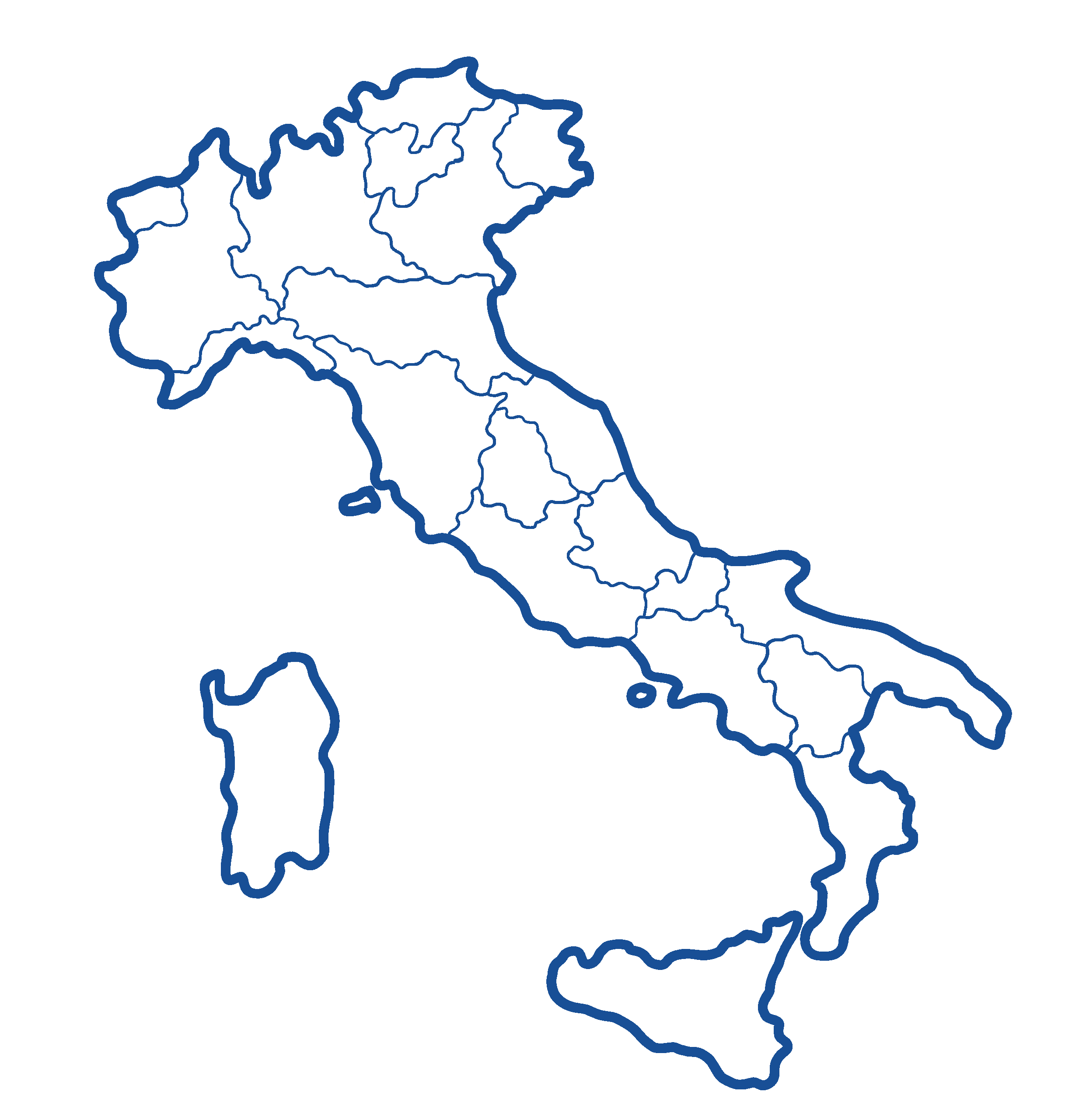 Mappa delle sedi del Gruppo Biomedica in Italia